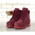 Женские ботинки Timberland 6-Inch Classic Premium Nubuck Waterproof Crimson (Мех) 10061-018