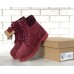 Женские ботинки Timberland 6-Inch Classic Premium Nubuck Waterproof Crimson (Мех) 10061-018