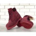 Женские ботинки Timberland 6-Inch Classic Premium Nubuck Waterproof Crimson (Мех) 10061-018
