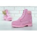 Женские ботинки Timberland 6-Inch Premium Nubuck Waterproof Pink (Мех) 10061-019