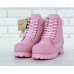 Женские ботинки Timberland 6-Inch Premium Nubuck Waterproof Pink (Мех) 10061-019