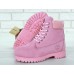 Женские ботинки Timberland 6-Inch Premium Nubuck Waterproof Pink (Мех) 10061-019