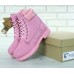 Женские ботинки Timberland 6-Inch Premium Nubuck Waterproof Pink (Мех) 10061-019