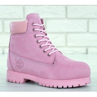Жіночі черевики Timberland 6-Inch Premium Nubuck Waterproof Pink (Хутро) 10061-019