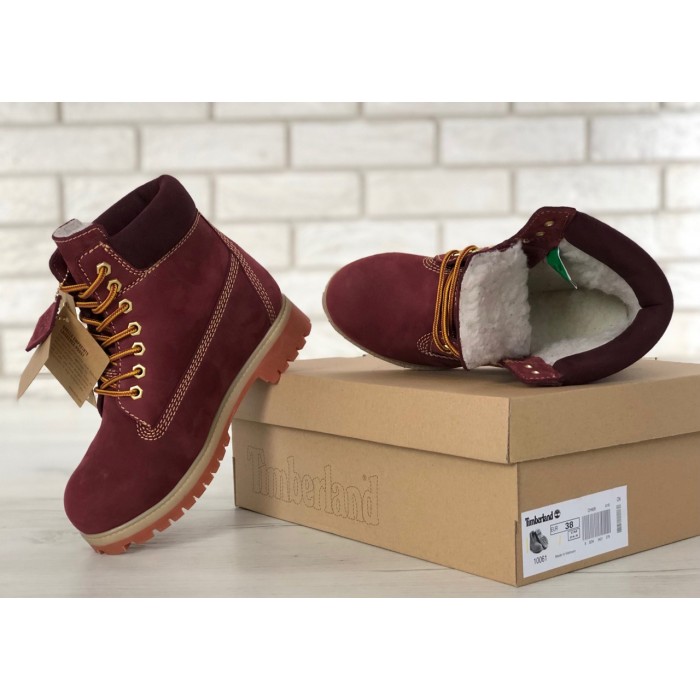 Женские ботинки Timberland 6-Inch Classic Premium Nubuck Waterproof (Мех) 10061-023