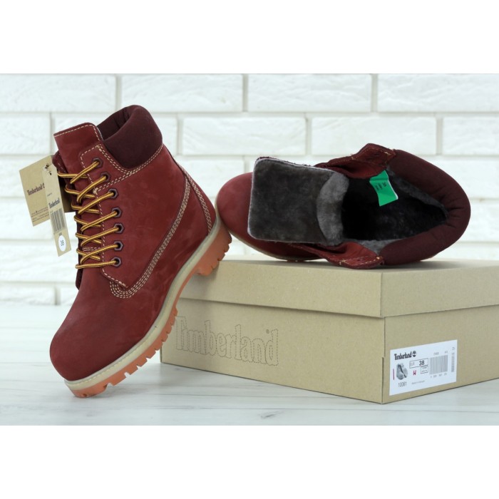 Женские ботинки Timberland 6-Inch Classic Premium Nubuck Waterproof (Мех) 10061-023