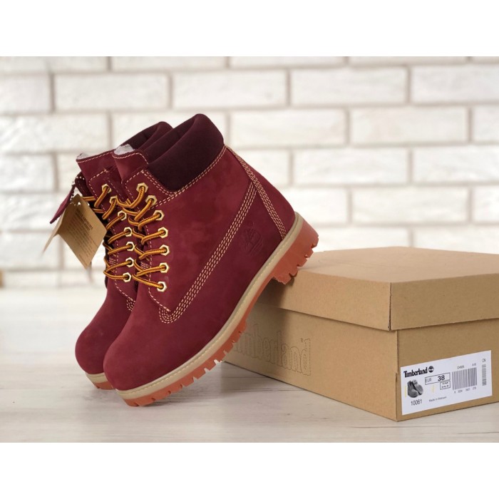 Женские ботинки Timberland 6-Inch Classic Premium Nubuck Waterproof (Мех) 10061-023